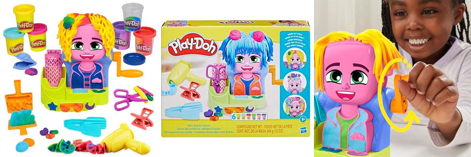 Play-Doh Peluquería con Estilo: Divertidas creaciones de plastilina para niños y niñas a partir de 3 años