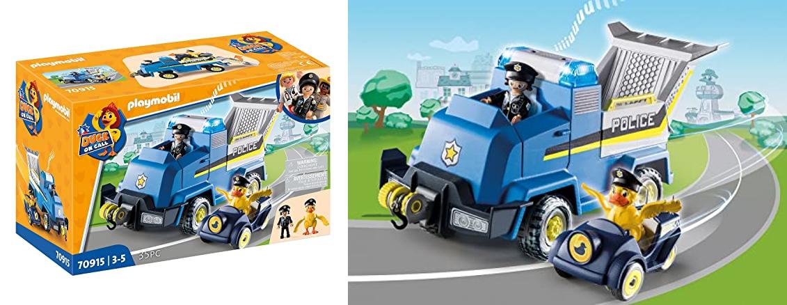 Descubre el emocionante PLAYMOBIL 70915 Duck on Call Vehículo de Emergencia de la Policía: diversión asegurada para niños a partir de 3 años