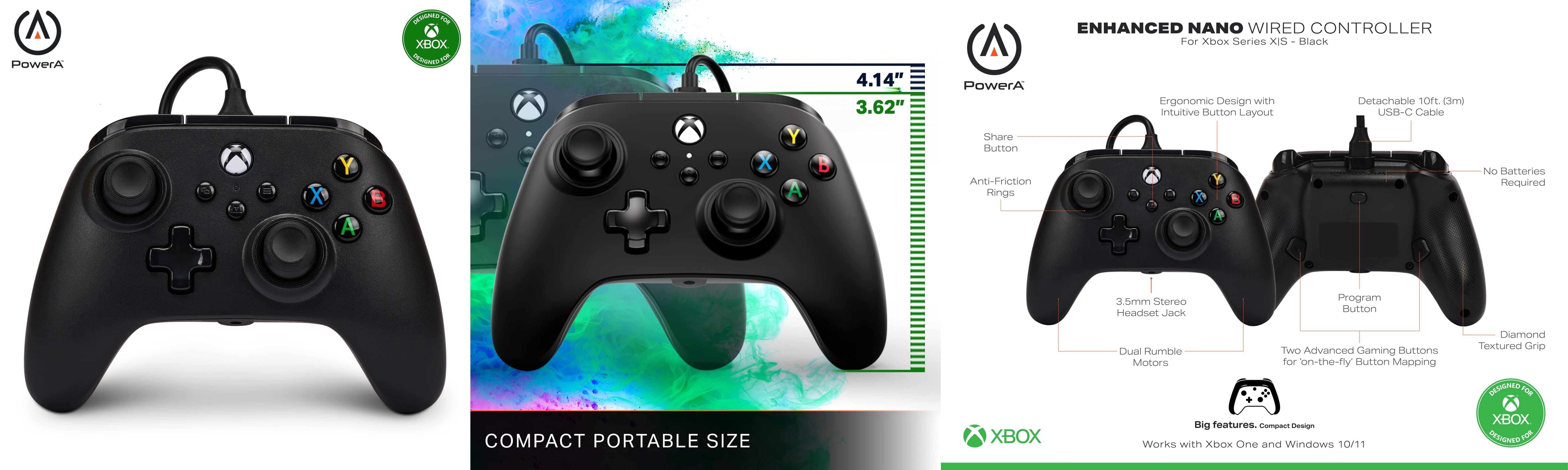 Descubre el Power A Nano Controlador Mejorado para Xbox Series X|S - Compacto y Versátil