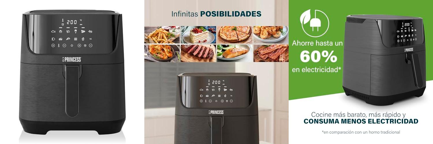 Descubre la freidora sin aceite Princess 182061: compacta, eficiente y con recetas incluidas