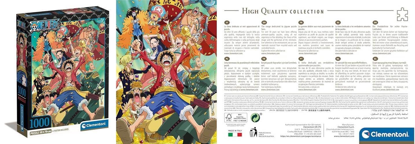 Puzzle Clementoni One Piece 39921 - Sumérgete en el Mundo del Manga y Anime con este Rompecabezas de 1000 Piezas