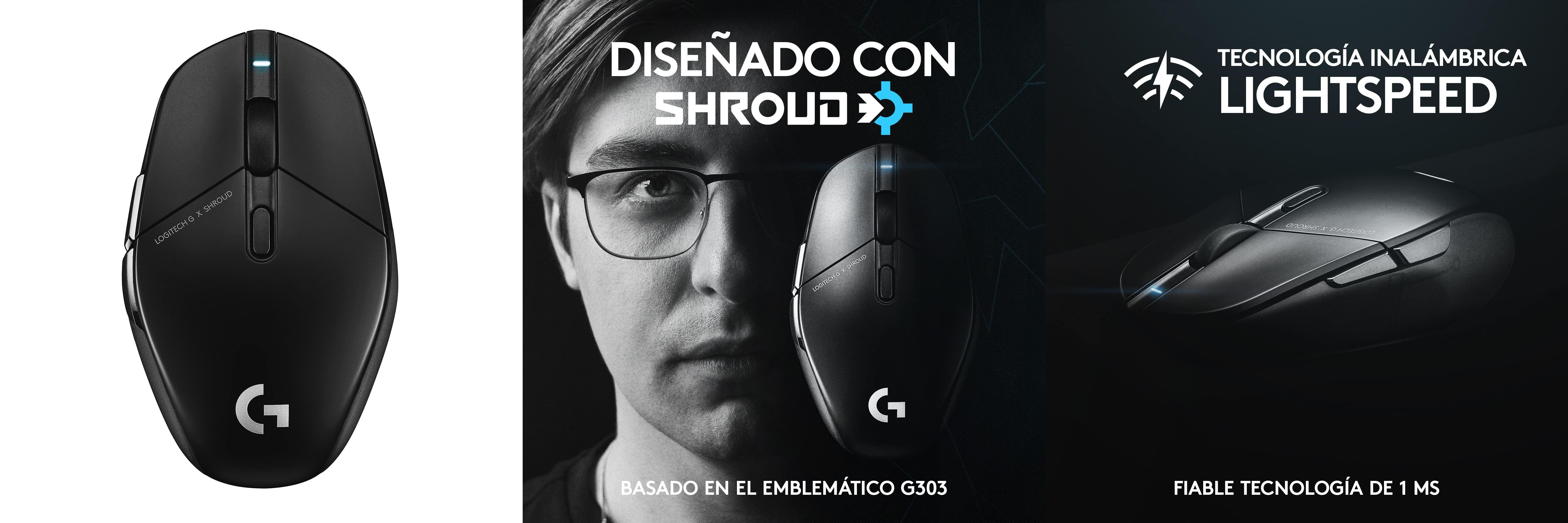 Descubre el Ratón Inalámbrico Logitech G303 Shroud Edition: Tecnología LIGHTSPEED, Sensor HERO 25K y más