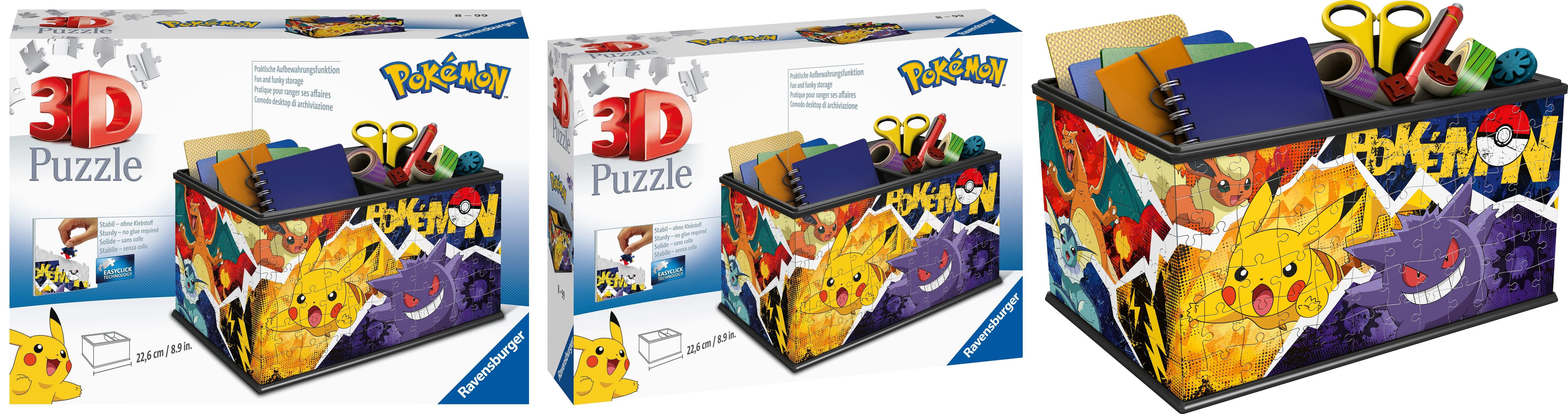 Descubre la diversión en 3D con Ravensburger - 3D Puzzle Storage Box Pokemon de 216 Piezas