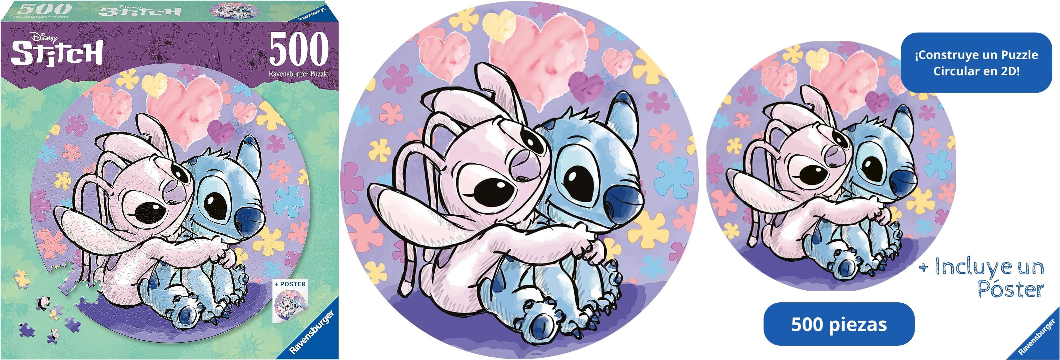 Featured image of post Descubre la diversión de armar el Puzzle Circular Disney Stitch de Ravensburger con 500 piezas para adultos