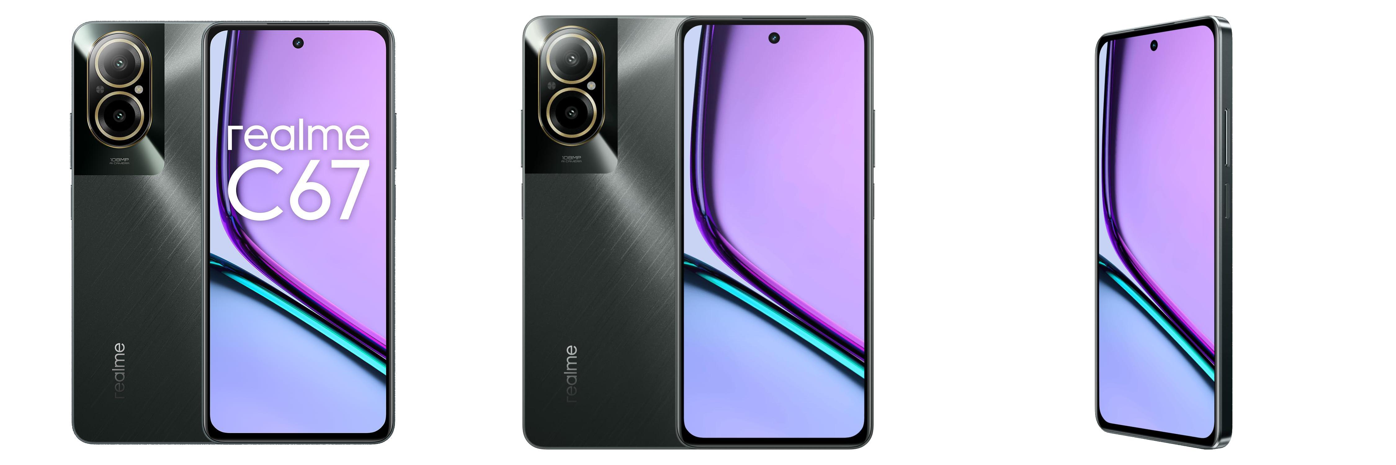 Descubre el realme C67 Teléfono Móvil 4G: cámara de 108 MP, Snapdragon 685 y batería de 5000 mAh en Black Rock