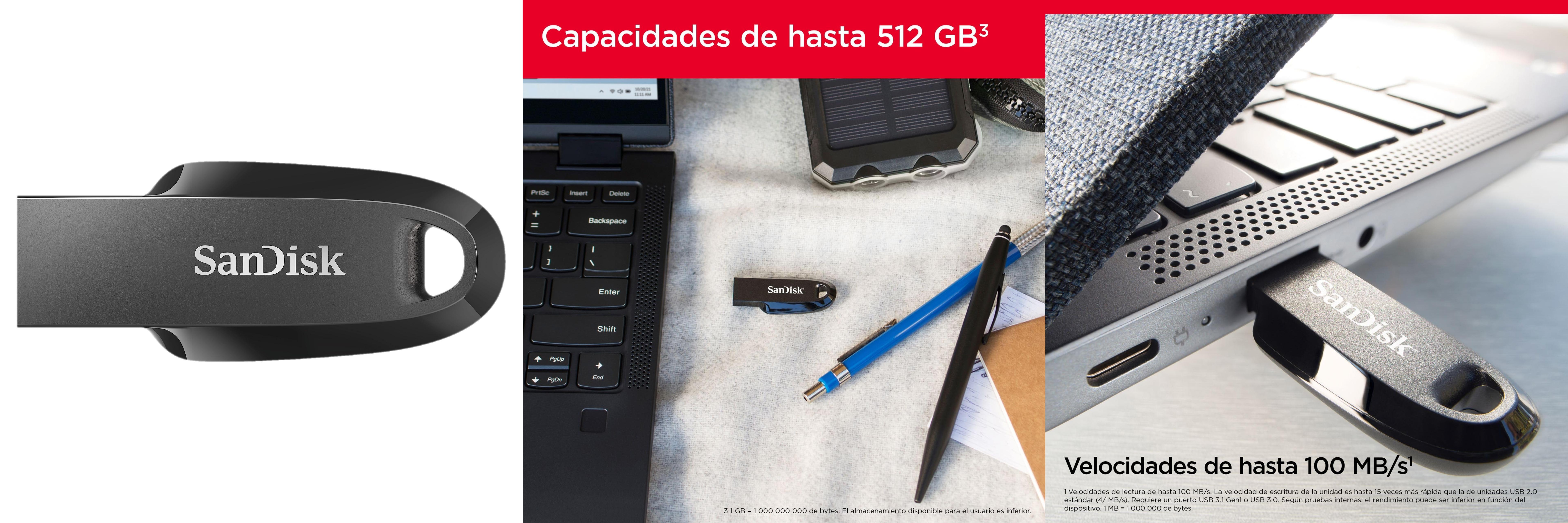 Featured image of post Descubre el rendimiento impecable del SanDisk Ultra Curve de 64 GB - Memoria USB 3.2 en color negro