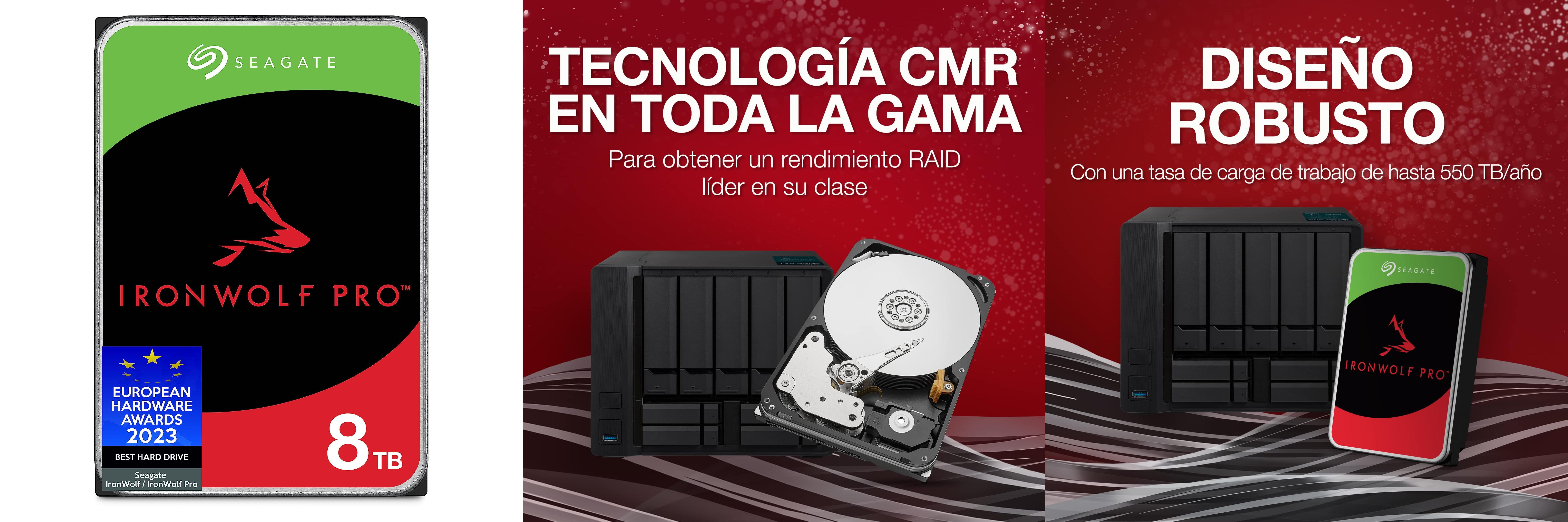 Seagate IronWolf Pro 8 TB: El disco duro NAS interno perfecto para almacenamiento en red RAID