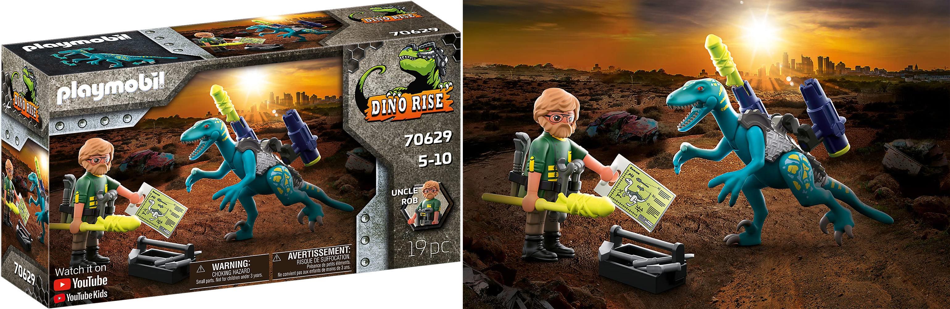 Featured image of post PLAYMOBIL 70629 Dino Rise Tío Rob: Equipo de Combate para tus Dinos