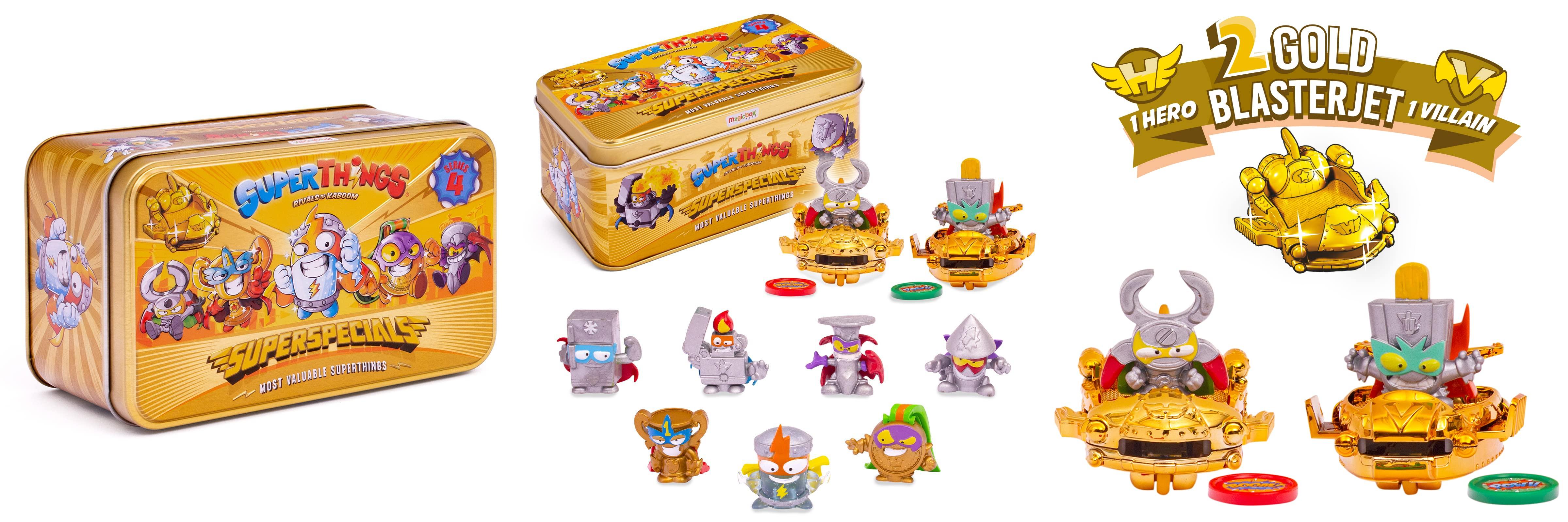 Featured image of post Descubre la lata SUPERTHINGS Gold Serie 4: ¡Incluye el ultrararo Kid Kazoom y los exclusivos Blasterjets dorados!