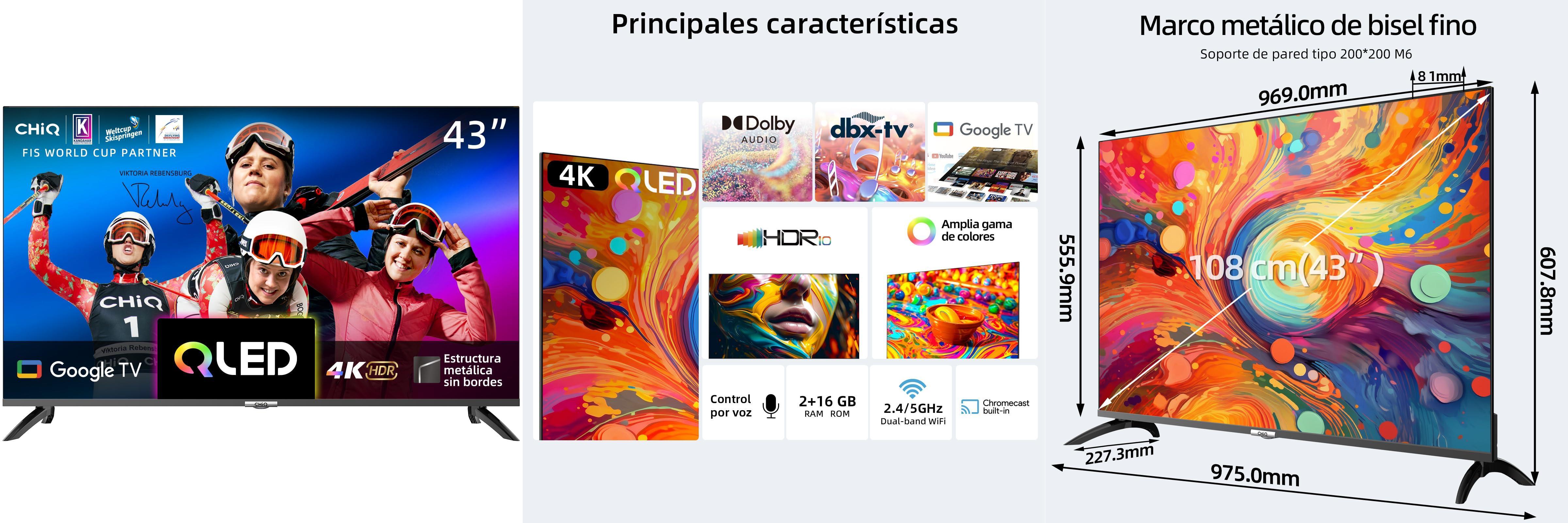 Featured image of post Descubre CHiQ U43QM8V: La Smart TV 4K QLED de 43 Pulgadas que llevará tu experiencia audiovisual al siguiente nivel.