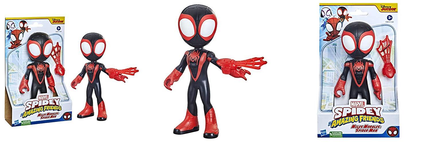 Figura Gigante de Miles Morales de 22.5 cm: ¡La Aventura Arácnida para Niños a partir de 3 años!