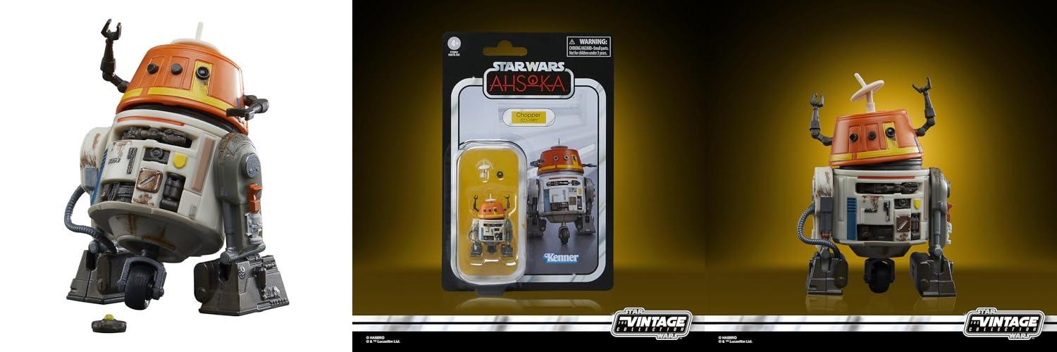 Star Wars Vintage Collection: Figura Coleccionable Chopper (C1-10P) - Ahsoka | Ideal para Fans y Coleccionistas