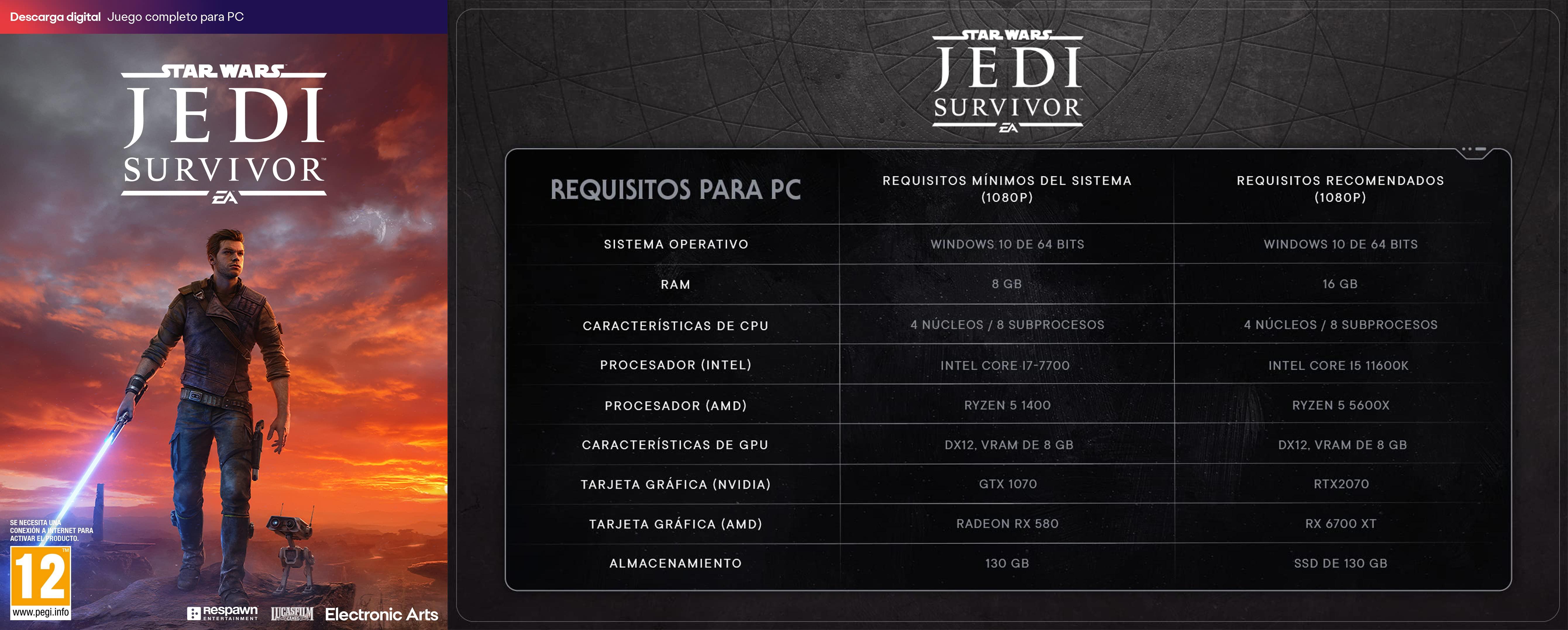 Descubre Star Wars Jedi: Survivor Standard Código Origin para PC ¡Imperdible para los fans de los videojuegos!