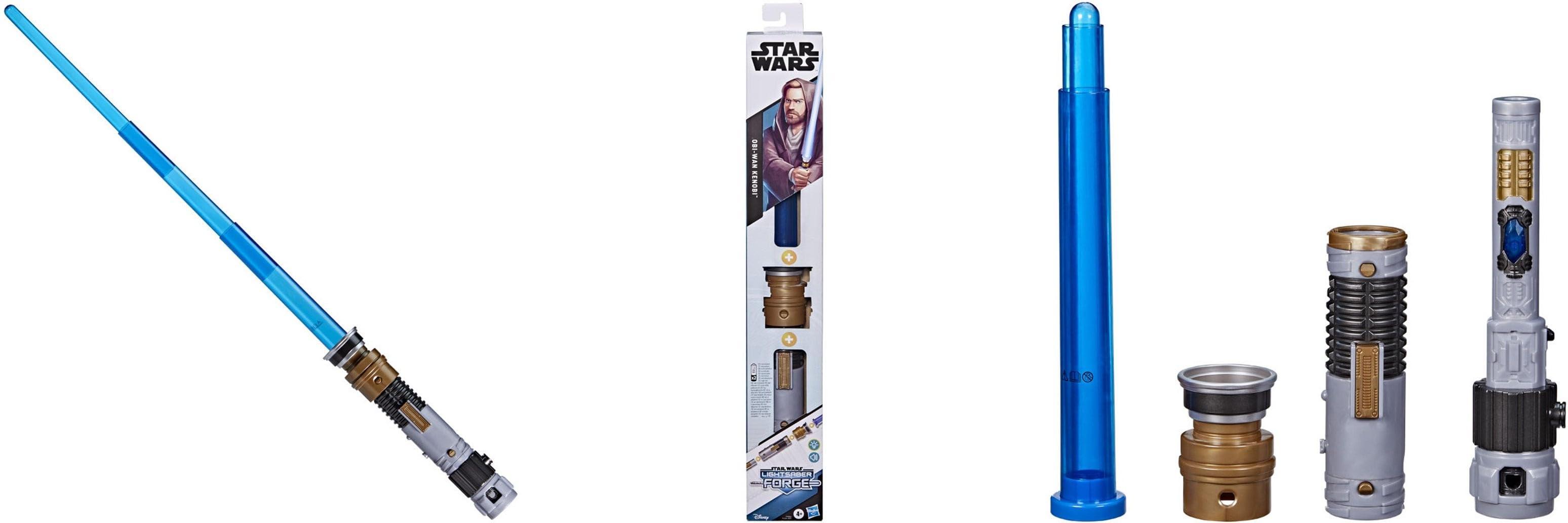 Star Wars Lightsaber Forge - Sable de luz azul electrónico de Obi-Wan Kenobi: ¡Personaliza tu aventura Jedi!