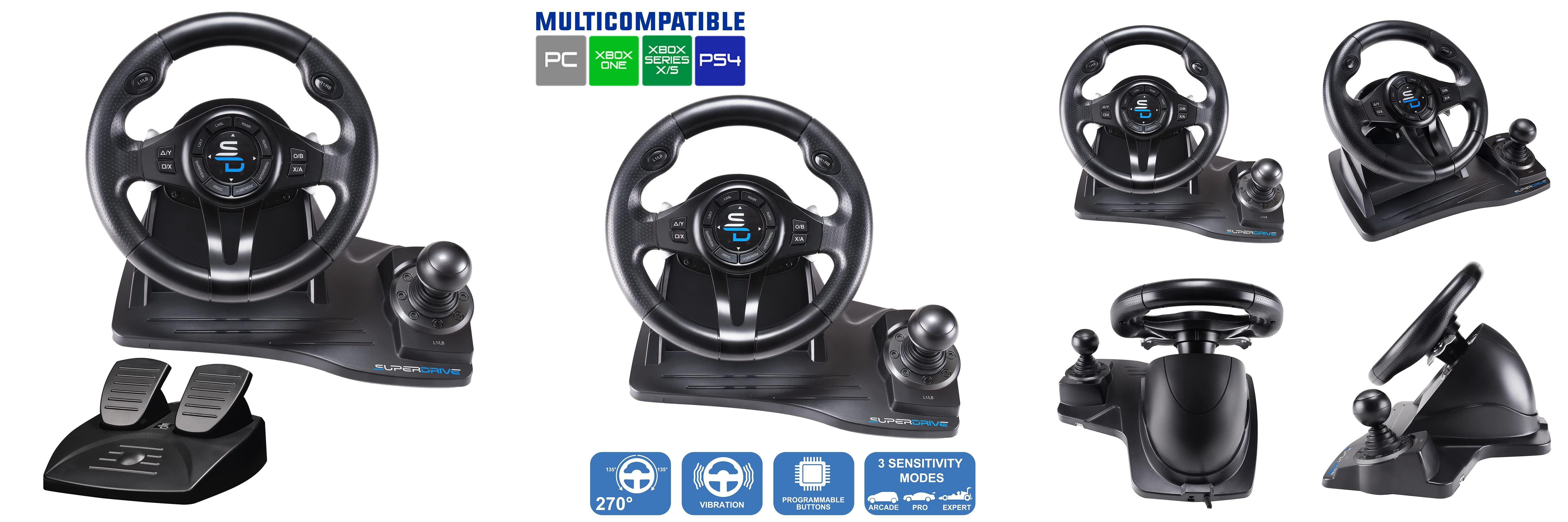 Descubre el Subsonic Volante Superdrive GS550 Racing: la mejor experiencia de juego para Xbox, PS4 y PC