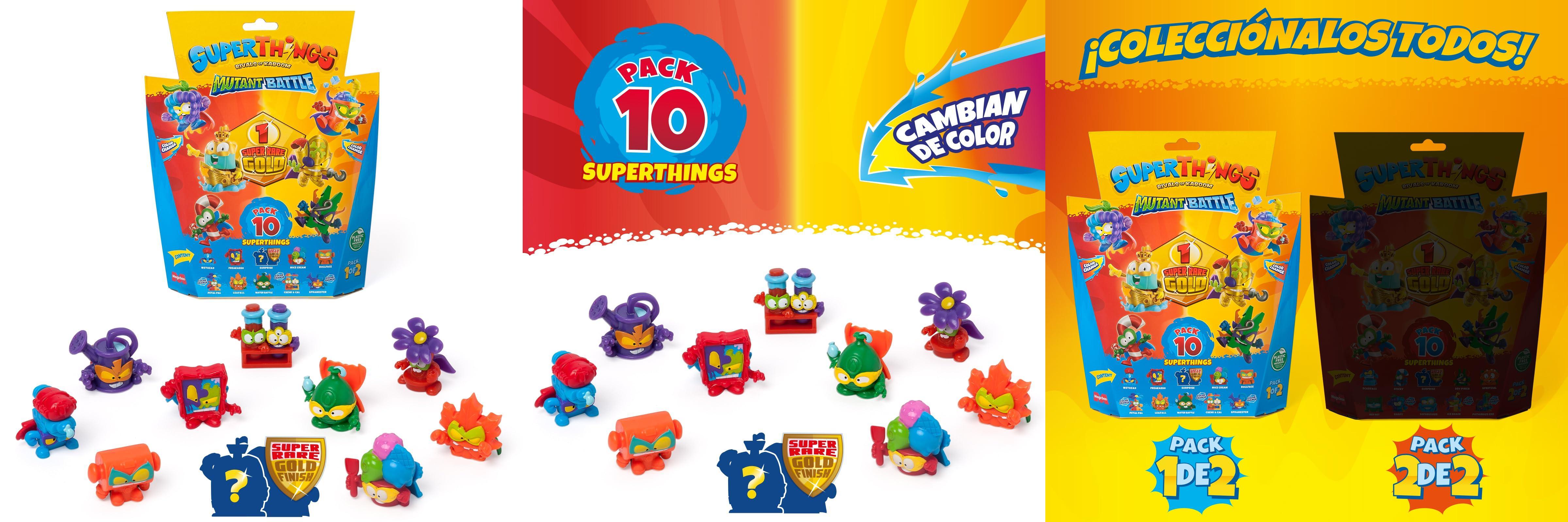 Featured image of post Descubre la emoción de la batalla con el pack Serie Mutant Battle de SUPERTHINGS: ¡1 líder Dorado y 3 SuperThings Especiales que cambian de color en un emocionante Pack 10! ¡No te lo pierdas!