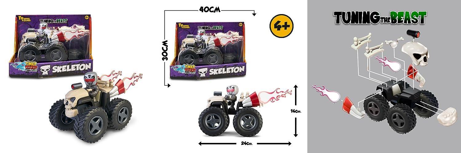 Swap Riders - Quad Skeleton: Juguete de Calavera con Figura Intercambiable, ¡Ideal para Niños y Niñas desde 4 años!