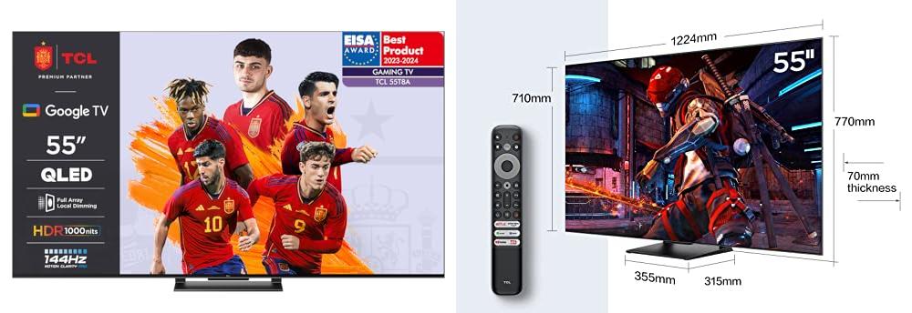 TCL 55T8A Smart TV QLED de 55: Descubre la revolución en entretenimiento para tu hogar. ¡Entra en una nueva dimensión!