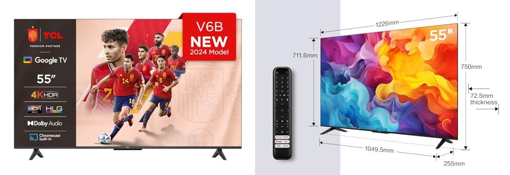Featured image of post TCL 55V6B: Disfruta de la mejor imagen con este Smart TV 4K Ultra HD y Google TV