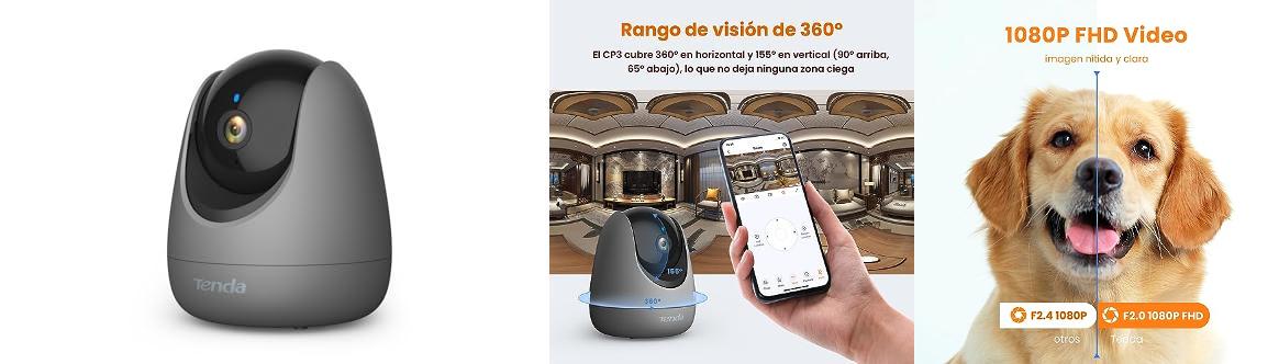 imagen de alta calidad para capturar imágenes nítidas y claras en resolución Full HD 1080P. Con su capacidad de rotación de 360 grados, no perderás ningún ángulo de vigilancia.

Cámara con detección humana: esta cámara inteligente cuenta con tecnología de detección humana que te alertará automáticamente cuando detecte movimiento humano en tu hogar. Ya sea para vigilar a tus hijos, mascotas o como medida de seguridad, estarás siempre al tanto de lo que ocurre en tu casa.

Audio bidireccional y compatibilidad con Alexa: podrás comunicarte con tus seres queridos o incluso asustar a posibles intrusos gracias al audio bidireccional integrado. Además, podrás controlar la cámara mediante comandos de voz utilizando Alexa.

Fácil instalación y configuración: esta cámara se conecta fácilmente a tu red Wi-Fi doméstica y se configura rápidamente a través de la aplicación móvil. No necesitarás cables ni complicados procesos técnicos para instalarla.

Ideal para el cuidado del bebé o mascota: gracias a su función de audio bidireccional y visión nocturna, podrás mantener un ojo atento sobre tu bebé mientras duerme o verificar cómo está tu mascota cuando estés fuera.

Sin duda, la Tenda Cámara IP WiFi Interior 360º - FHD 1080P con Detección Humana es una excelente opción para añadir seguridad y tranquilidad a tu hogar