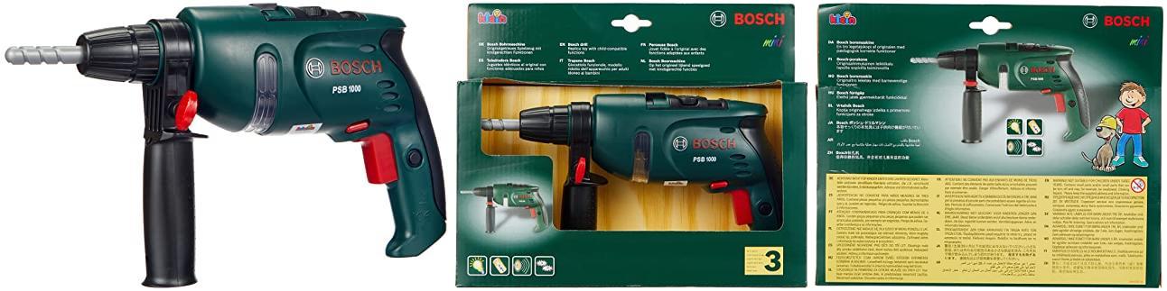 Theo Klein 8413 Bosch Power Drill: Réplica de Taladro con Sonido y Luces para Niños