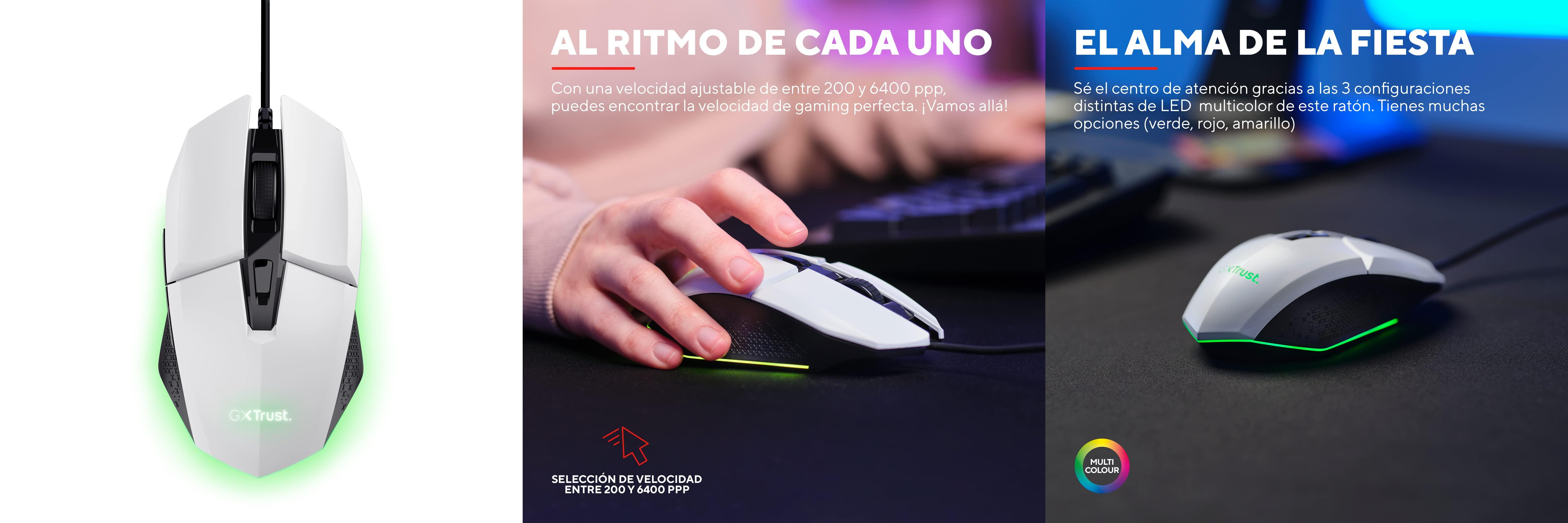 Descubre el Trust Gaming GXT 109W Felox: ¡El Ratón Gaming iluminado que potenciará tu experiencia de juego!