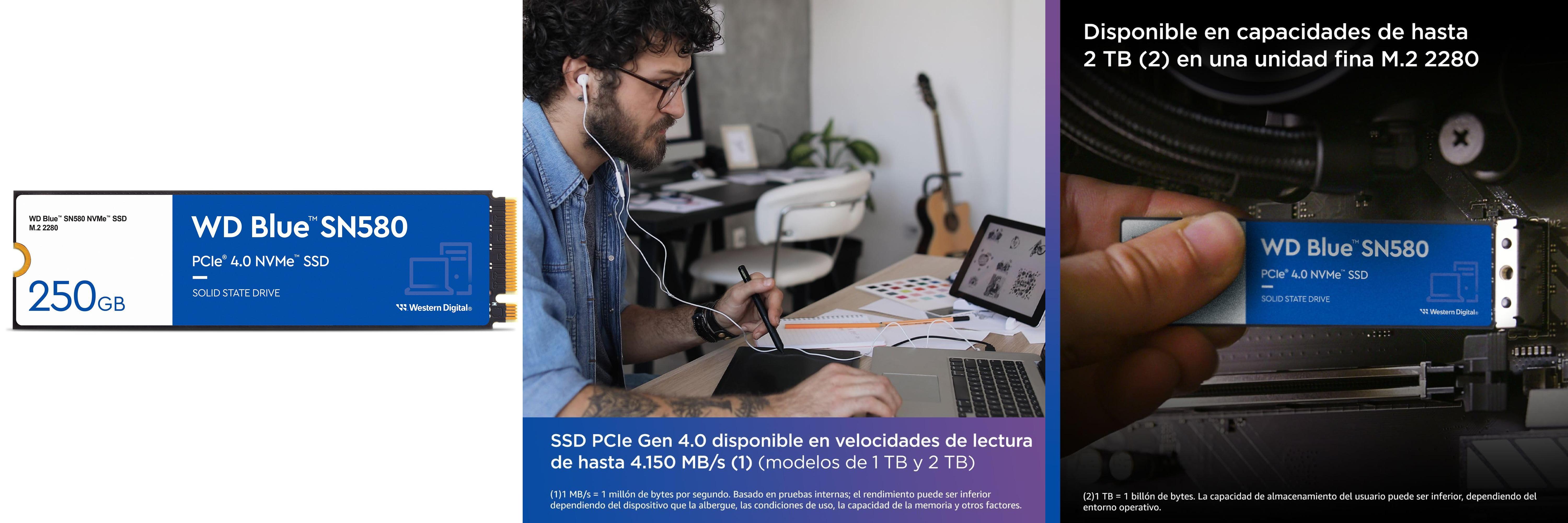 Featured image of post Descubre el Potencial del Western Digital Blue SN580 M.2 250 Go PCI Express 4.0 TLC NVMe: Almacenamiento de Alta Velocidad para Profesionales Creativos