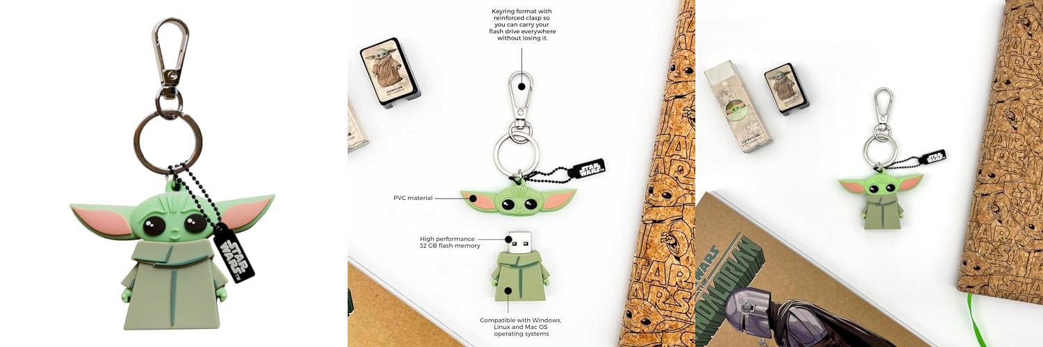 Featured image of post Descubre el Pendrive + Llavero WONDEE Star Wars Mandalorian Baby Yoda de 32GB - ¡Un regalo original para los fanáticos de Star Wars!